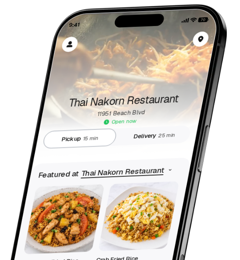 Thai Nakorn Restaurant app preview