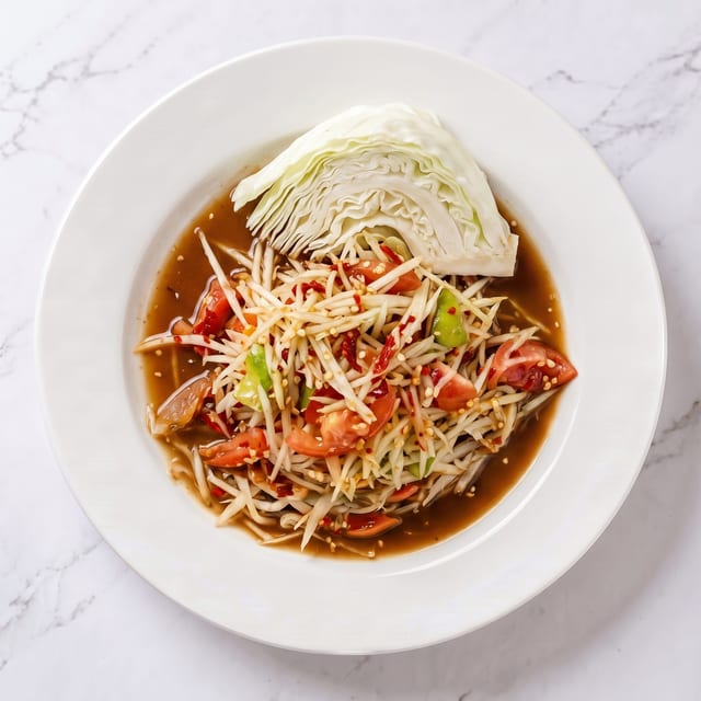Som Tum Thai & Black Crab Salad.