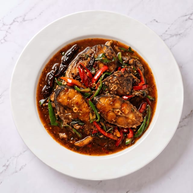 Fried Catfish with Curry Paste.
