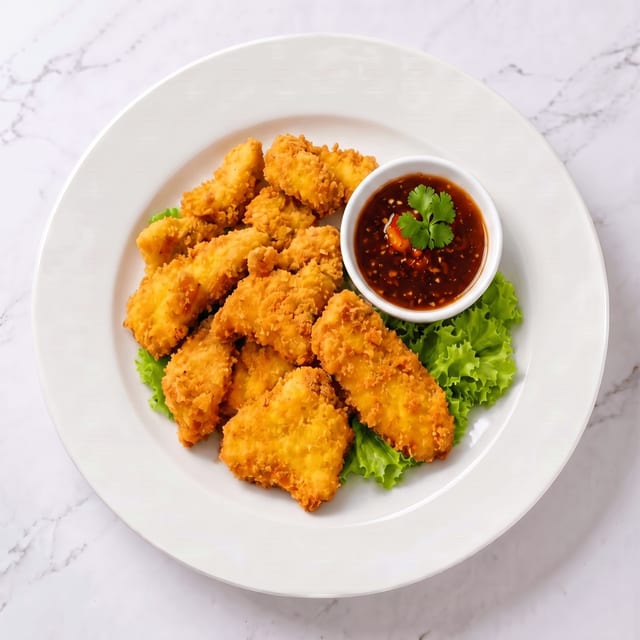 Coconut Fish with Chili Sauce.